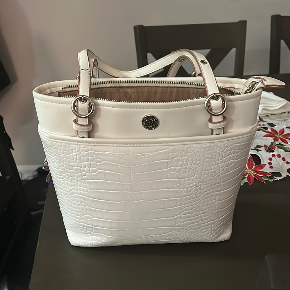 Anne Klein white purse